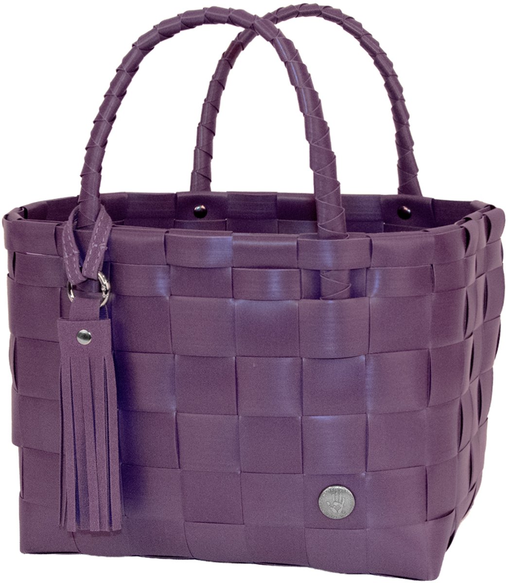 Handed By - Handtas - Shopper - City Bag - Tas - Werktas - Lunchtas - Kantoortas - Kwastje/tassel - aubergine, paars - velvet eggplant