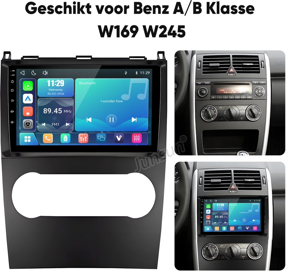 Cestovet Autoradio - Geschikt voor Mercedes-Benz A/B-klasse W169 W245 - Draadloze CarPlay & Andriod Auto