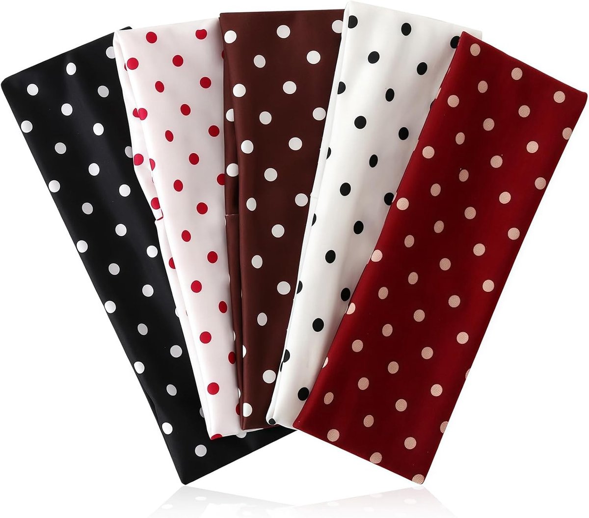 Set van 5 Zachte Haarbanden voor Dames en Meisjes - Ideaal voor Yoga, Hardlopen en Fitnessactiviteiten (21 x 7 CM)