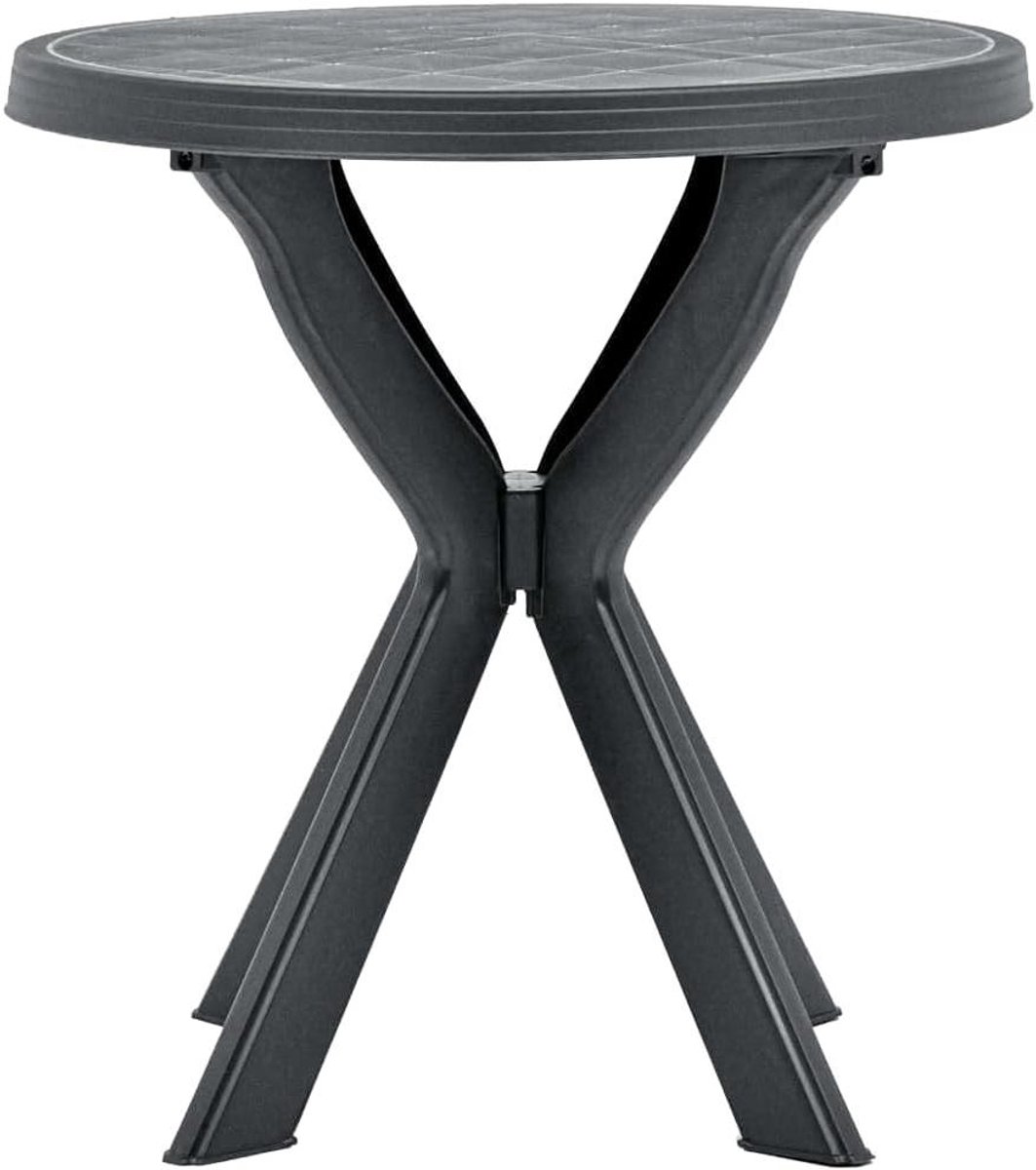 Tuintafel Kunststof - Balkontafel Outdoor - Buiten dineren - Modern Design - 70 x 72 cm - Antraciet