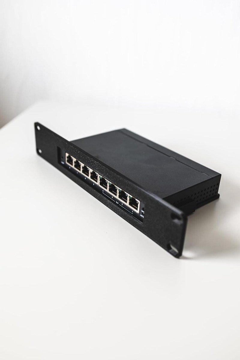 Rack Mount 1HE - Netwerk Houder - Netwerk Organiseren - 3D-geprint PETG - 19 inch / 10 inch - rood