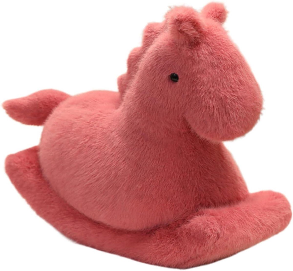 Knuffelpaard - Schommelpaard Kussen - Rollenspel Stimuleren - Versterkte Stiksels - 40 Cm - Hot roze