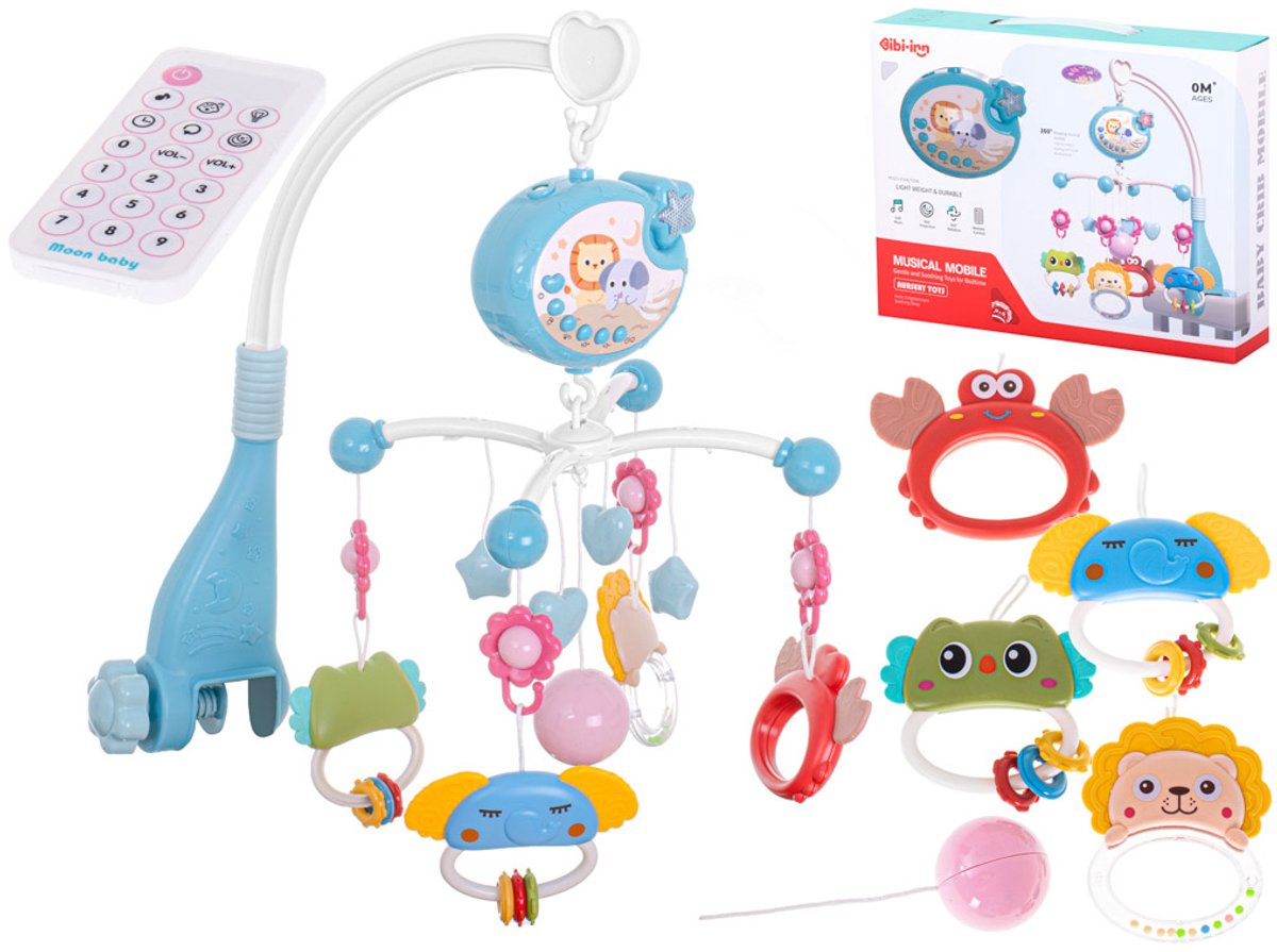 Carrousel Star Design Slaapliedjes Blauw + Afstandsbediening