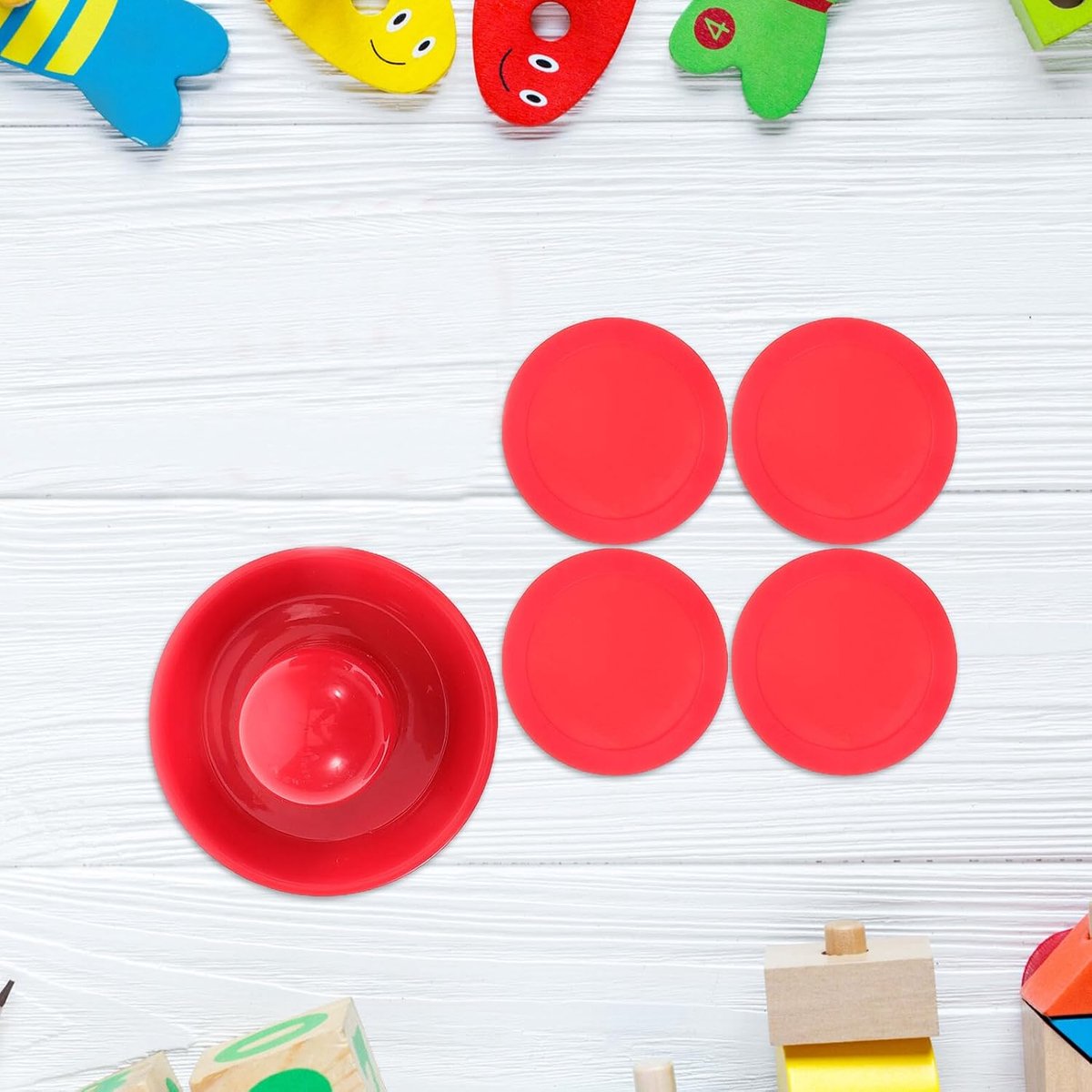Hockeypucks en Pushers - Airhockey Vervanging - Tafelspel Spelen - Verbeterde Controle - 96 mm - Multi