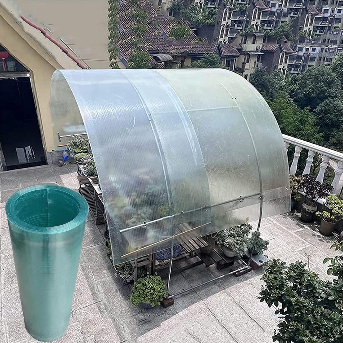 Dakplaat Polycarbonaat - Kunststof Plaat - Broeikas Afdekken - UV-bescherming - 1.5x1m - Helder