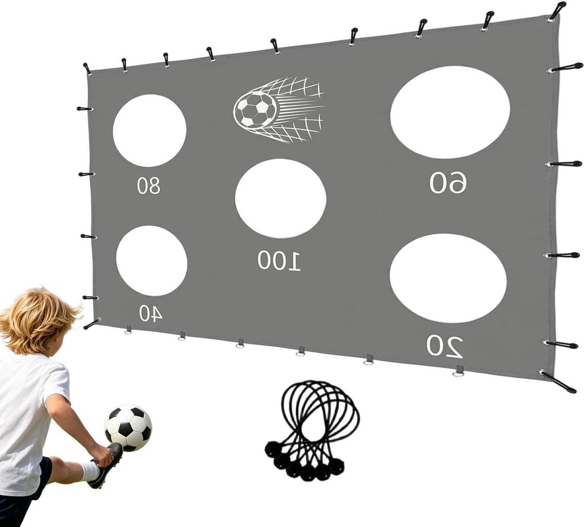 Voetbal Doelnet - Trainingsnet Precisie - Voetbal Oefenen - Weerbestendig Polyester - 183x280cm - Niet gespecificeerd