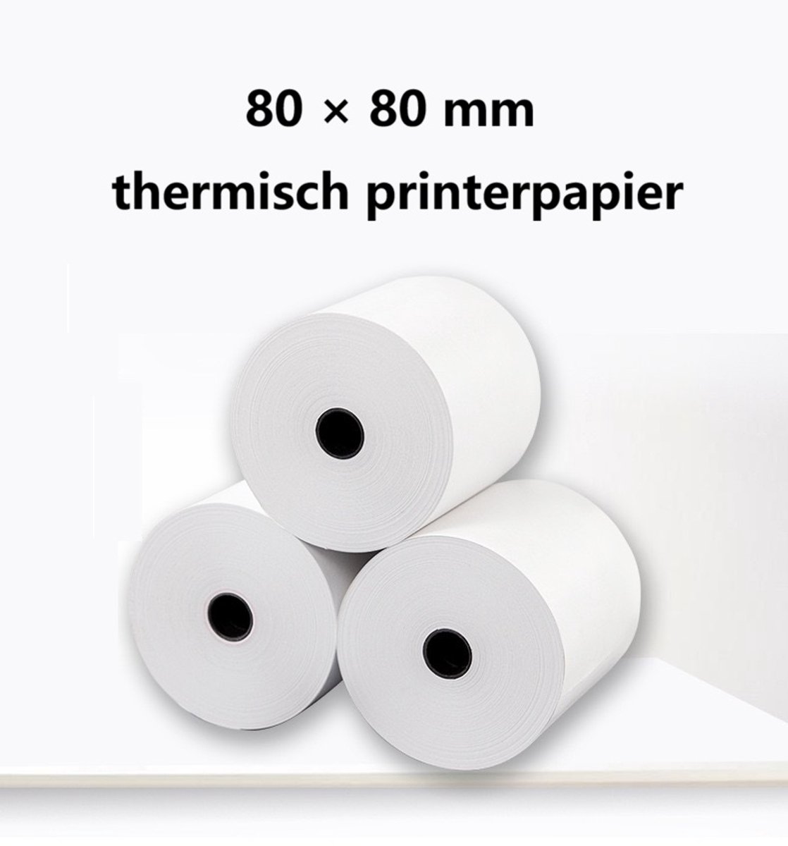 ATXANC Thermisch Papier 80 x 80 mm – Thermisch Printerpapier – 10 Rollen – Scherpe en Heldere Afdrukken – Strak Opgerold – Papier Zonder Storingen