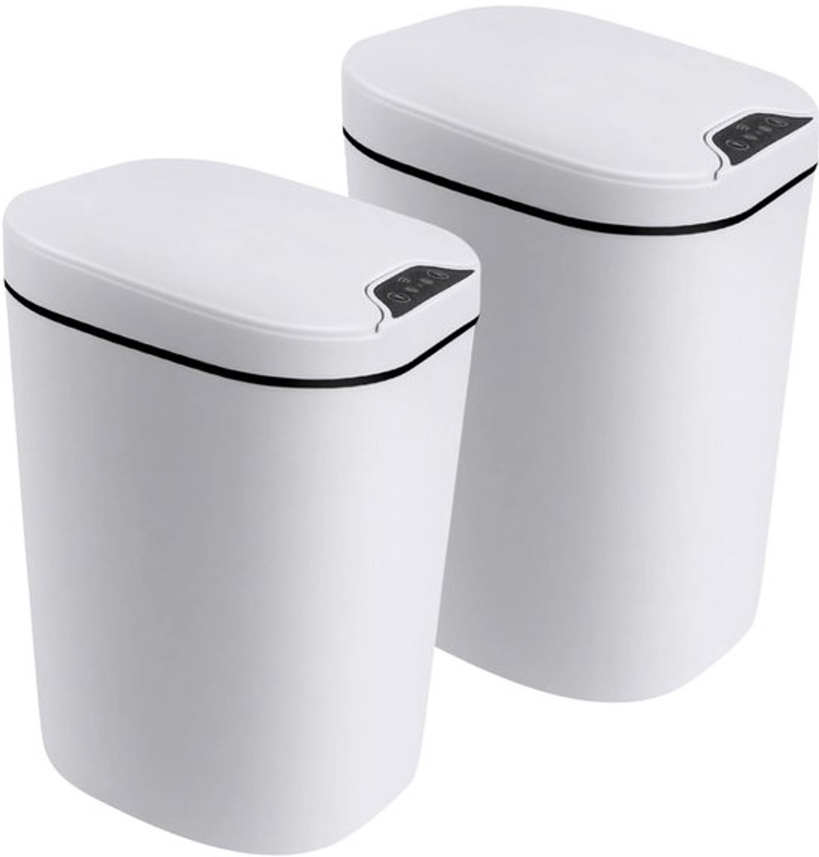 Vuilnisemmer 12 liter - Automatische sensor - Soft-close deksel - Klemring - Hoogwaardig ABS - Waterdicht IPX5 - Afvalbak