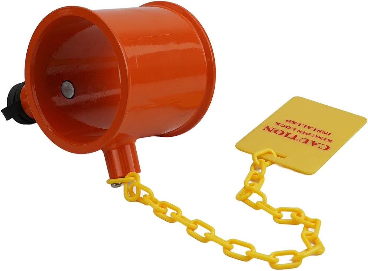 King Pin Lock - Aanhanger Slot - Voertuig Beveiligen - Visuele Diefstalafschrikking - 7.4 cm Binnendiameter - Oranje — cadeau in Cadeau-ideeën - foto 6
