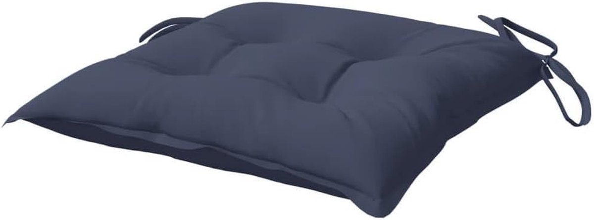 Stoelkussens Set - Kussens Tuinstoel - Comfortabel Zitten - Waterafstotend Oxford - 50 x 50 x 7 cm - Marineblauw