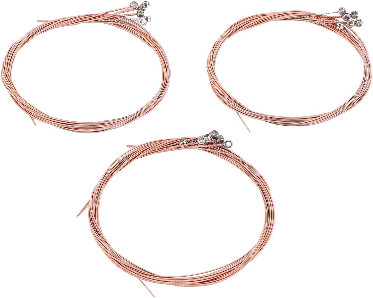 Set van 3 Universele Stalen Akoestische Gitaar Snaren, Roestbestendige Folk Snaren, Vervangingssnaren voor Concertgitaren, Muziekinstrument Accessoires, Geluidkwaliteit Verbetering