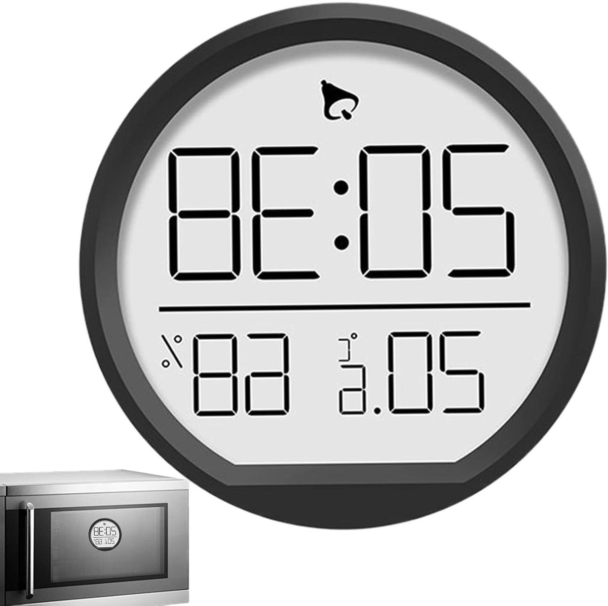 Omgevingstemperatuurmonitor - Vochtigheidsmeter Digitale Thermometer - Klimaat Bewaken - Dubbele Sensoren Timer - 10 x 10 x 5 cm - Wit