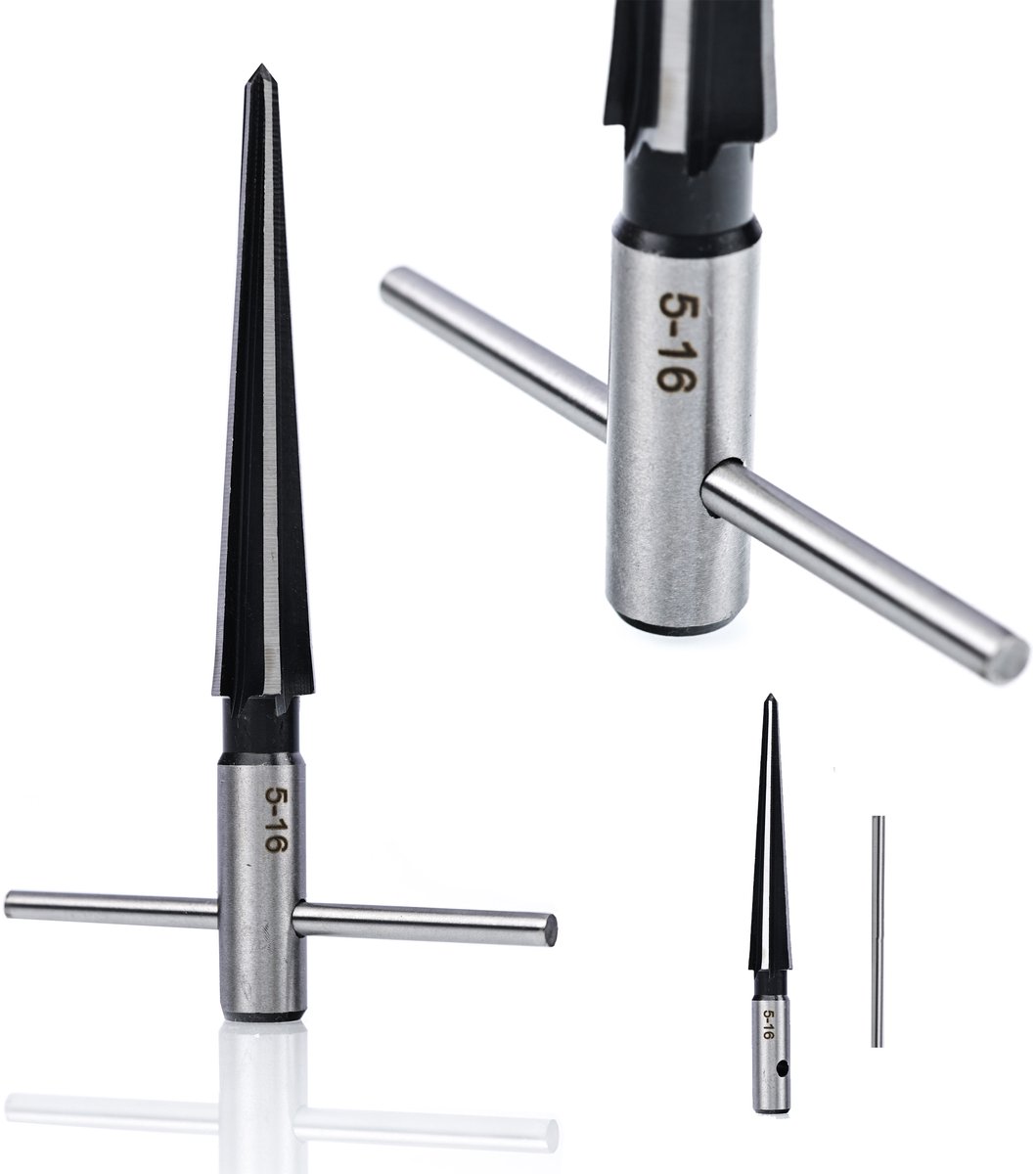 Rosfix Kegelboor T-Handgreep - Conisch 5–16 mm, 6 Spleten - Geharde Koolstofstaal