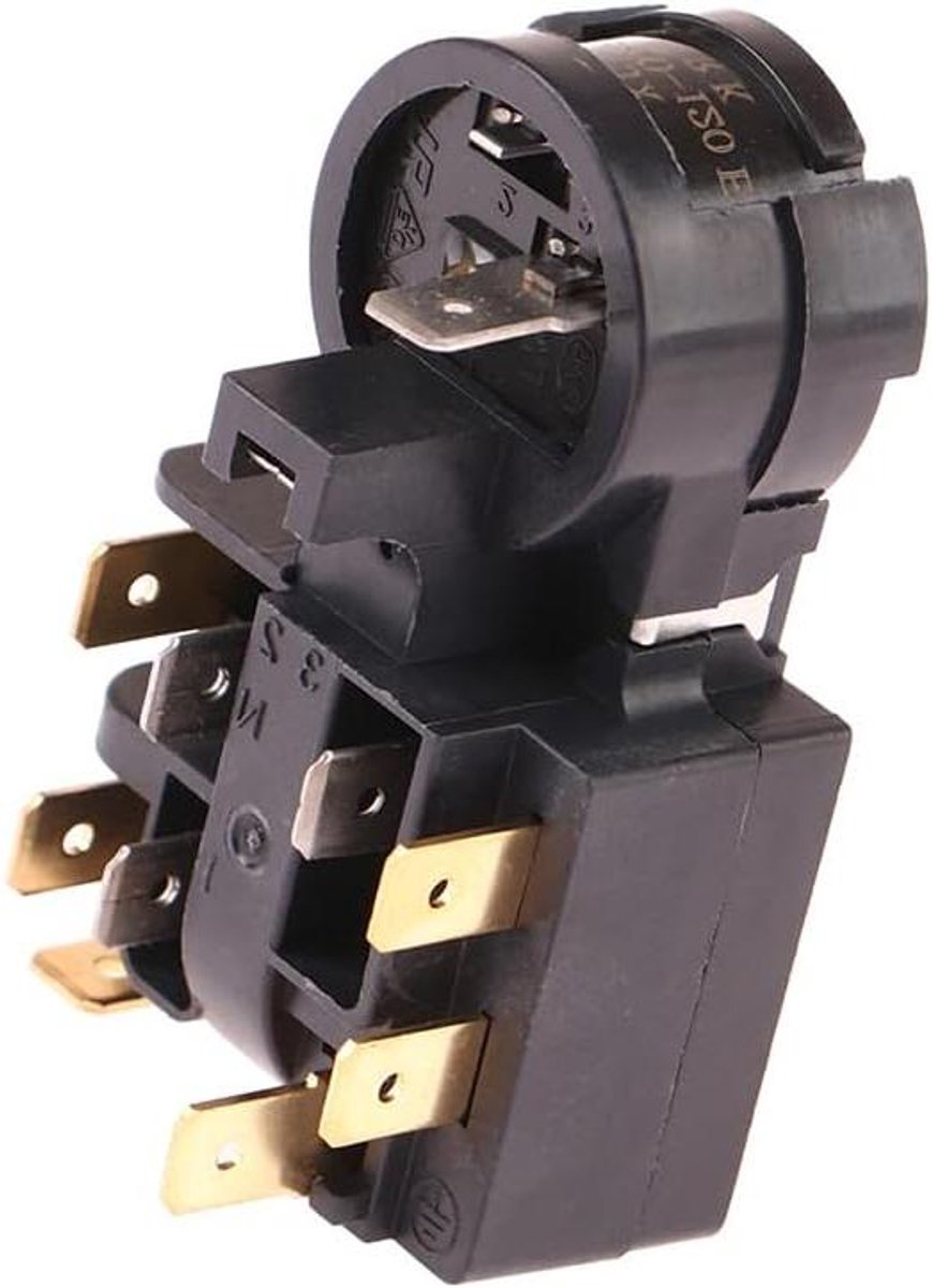 Startrelais Koelkast - Compressoronderdeel PTC - Koelkast Reparatie - Overbelastingsbeveiliging - 6.5 cm - Zwart