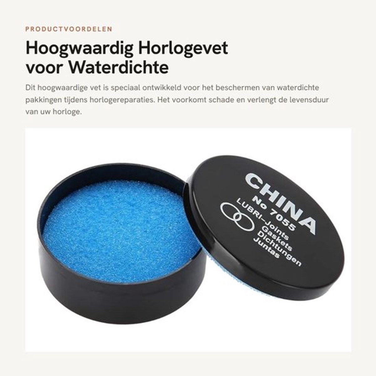 Horlogevet Hoogwaardig Vet - Waterdichte Pakkingen - Verlengde Levensduur - Professioneel Horlogereparatiegereedschap - Eenvoudig Aanbrengen - 23 G - Horlogeonderhoud