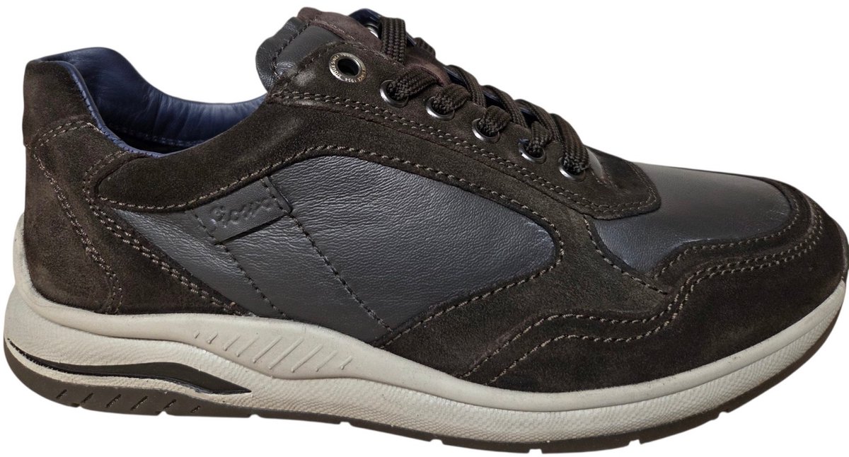Sioux 12436 713 J Sneakers Bruin Leer en Suede Heren - Bruin - 46