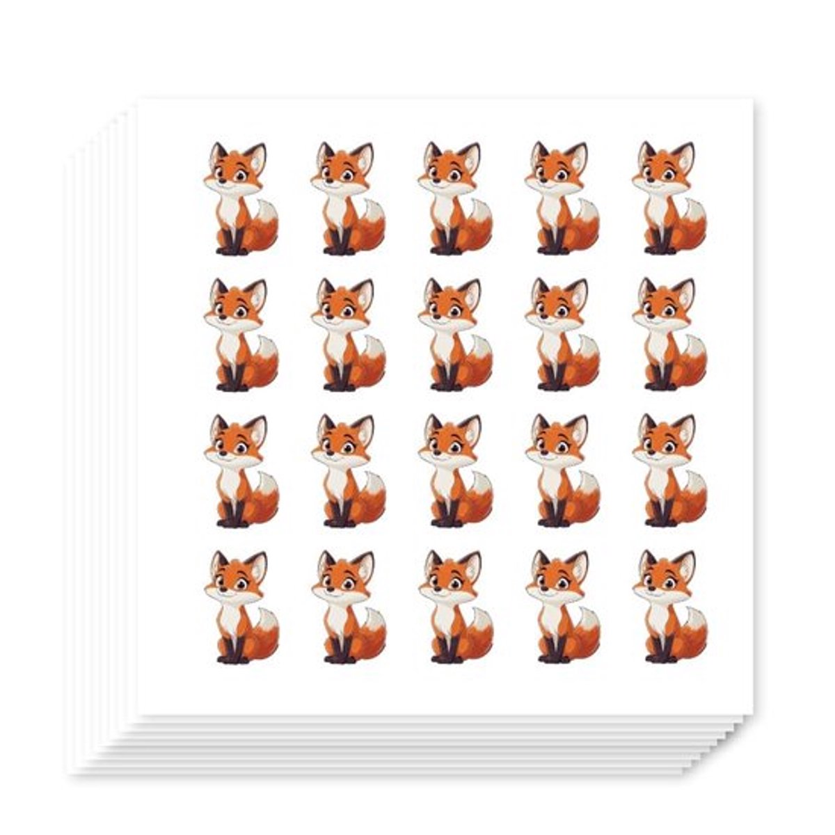 Planner Stickers 400 Stuks - Schattige Vos Stickers - Zelfklevende Stickers - Plakboek Decoratie - Thema Feest Decor - 0,5 Inch