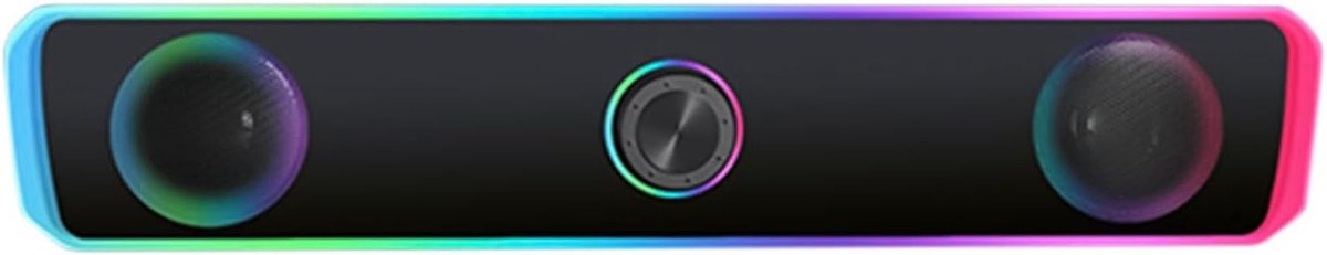 Desktop Luidspreker - Computer Soundbar - Muziek Luisteren - Krachtige Bas Unit - 32x6x52cm - Zwart