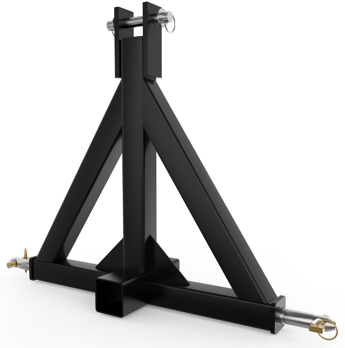 HoerFuriy - 3‑Punts Trekhaakadapter met 5cm Ontvanger - Geschikt voor Categorie 1 Tractoren, Aanhangseladapter voor Landbouwtractor - Zwart