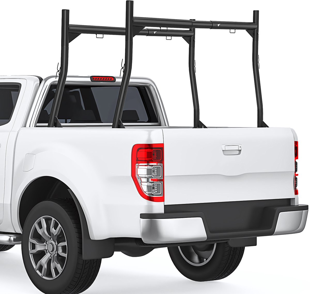 HoerFuriy - Verstelbare Stalen Ladderrek voor Pick‑up Laadbak - Uitbreidbaar 117‑180 cm - Max Belasting 363KG - Zware Transportrek voor Ladders en Lading