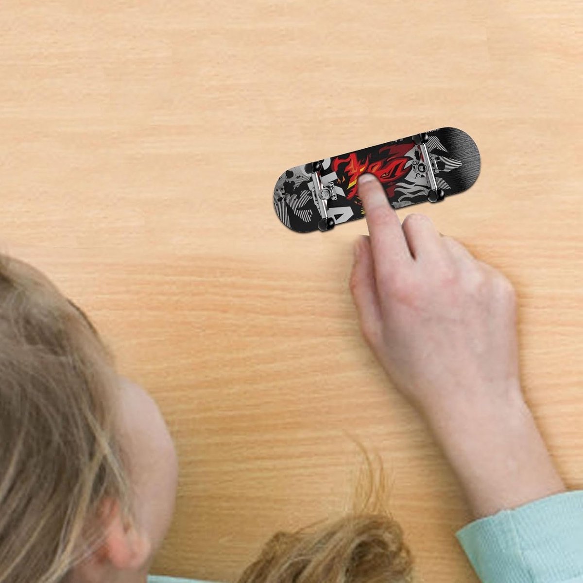 Vinger skateboard - Mini skateboard speelgoed - Vinger training - 5-laags esdoornhouten deck - 10 x 2.8 x 2.2 cm