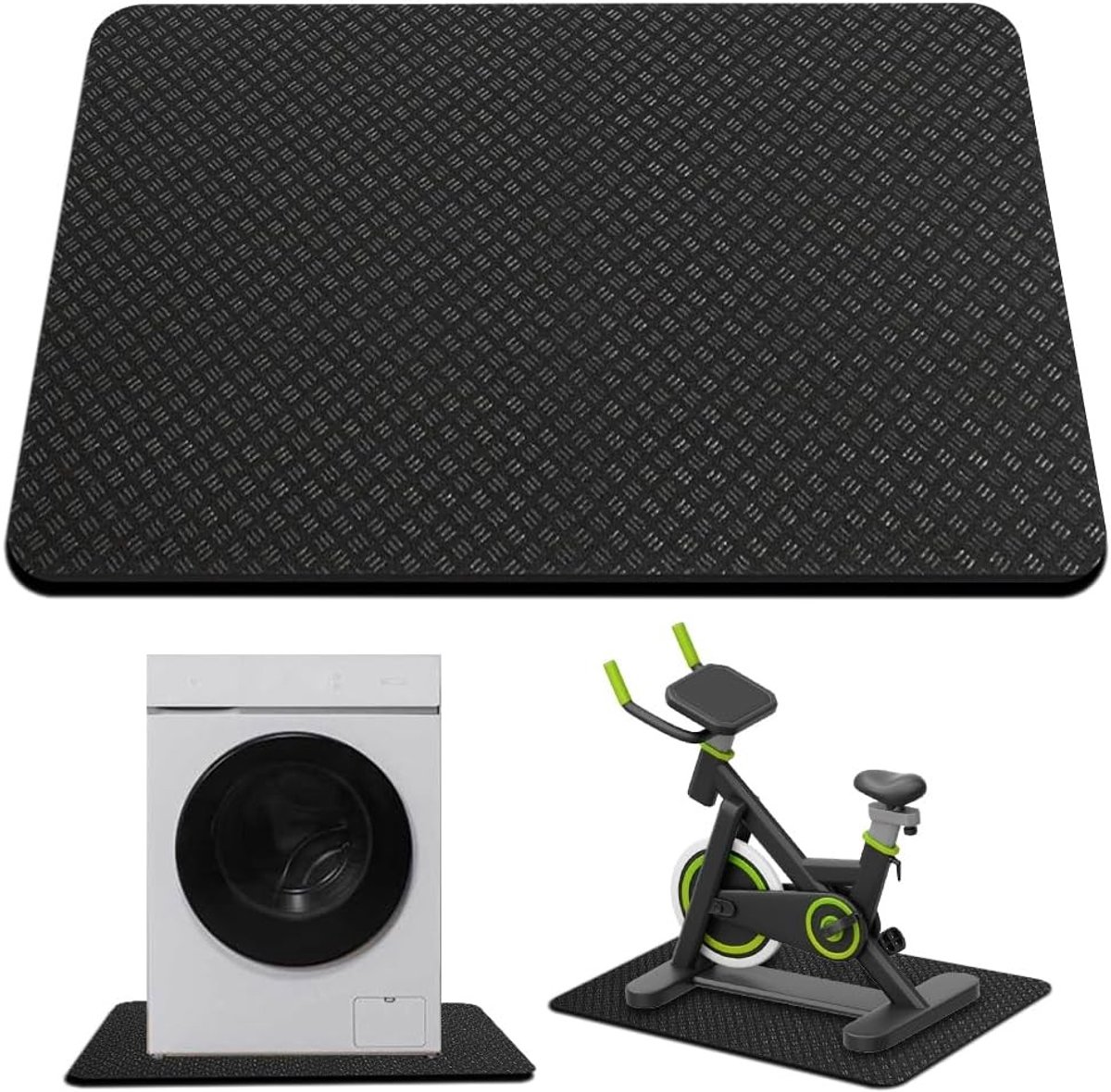 Dubbelzijdige Antivibratiematten voor Wasmachines, Vriezers en Droogmachines - 60 x 60 cm, Slipvaste Silicone Mat voor Stabiliteit en Geluidsreductie