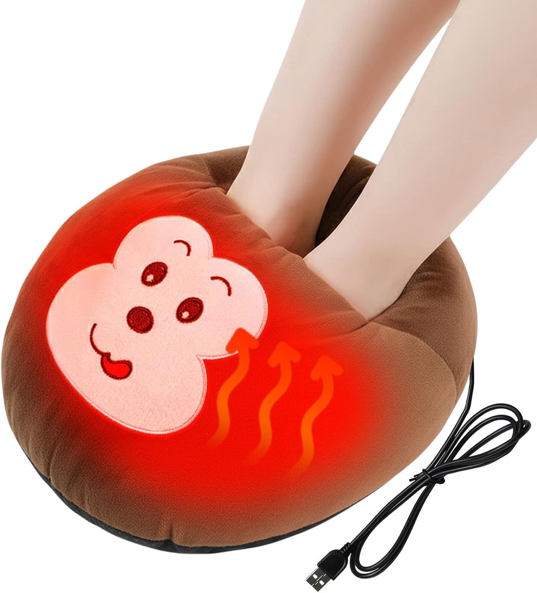 Zachte Elektrische Voetverwarmer 5V 2A - Verwarmende Voetmuff voor Thuis en Kantoor, Perfect Cadeau voor Kinderen en Gezinnen