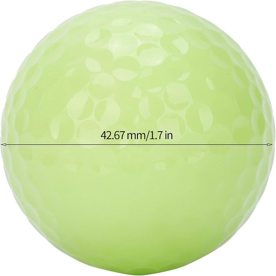 Glow in the Dark Golfballen - Nacht Golfballen - Golfen in het Donker - Dubbele Fluorescente Laag - 42.67mm Diameter — afbeelding 4