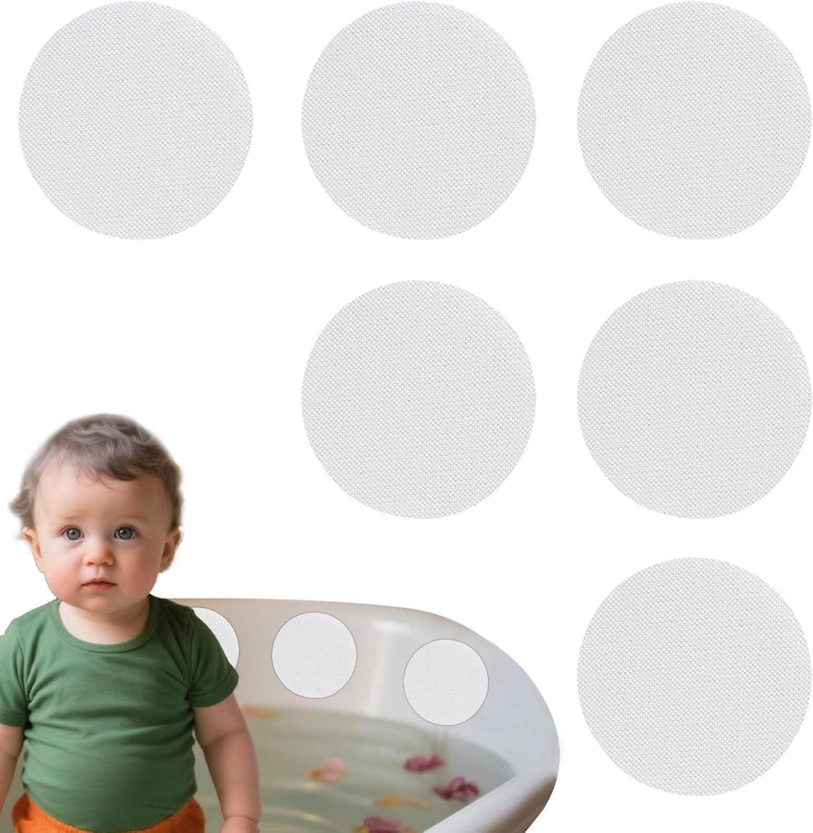 Antislip Stickers - Douche Strips - Voorkom Uitglijden - Zelfklevend Ontwerp - 6 Stuks - Transparant