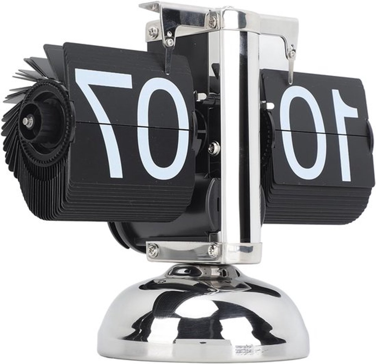 Retro Mechanische Flip Klok met Grote Digitale Weergave, Vouwbare Klok voor Thuis en Kantoor, 24 Uur Formaat, Decoratieve Tafelklok