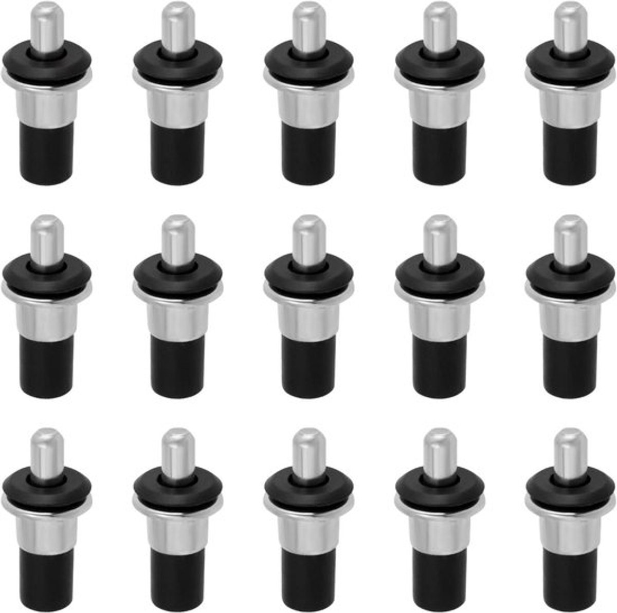 Deurbuffer - Pins - Set van 50 - Keuken- en Schoenenkast - Vervangende Pins voor Kastdeuren - Veerbelaste Pins - Demper - Geschikt voor Keukenkasten - Wit