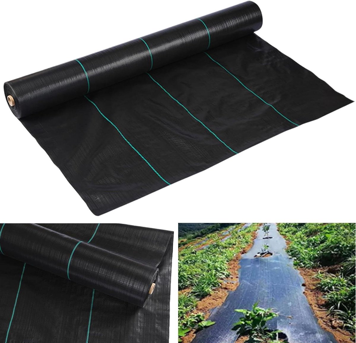 Onkruiddoek - Worteldoek Bodembedekker - Tuin Onderhoud - Scheurvast Waterdoorlatend - 10 x 1 m - Zwart