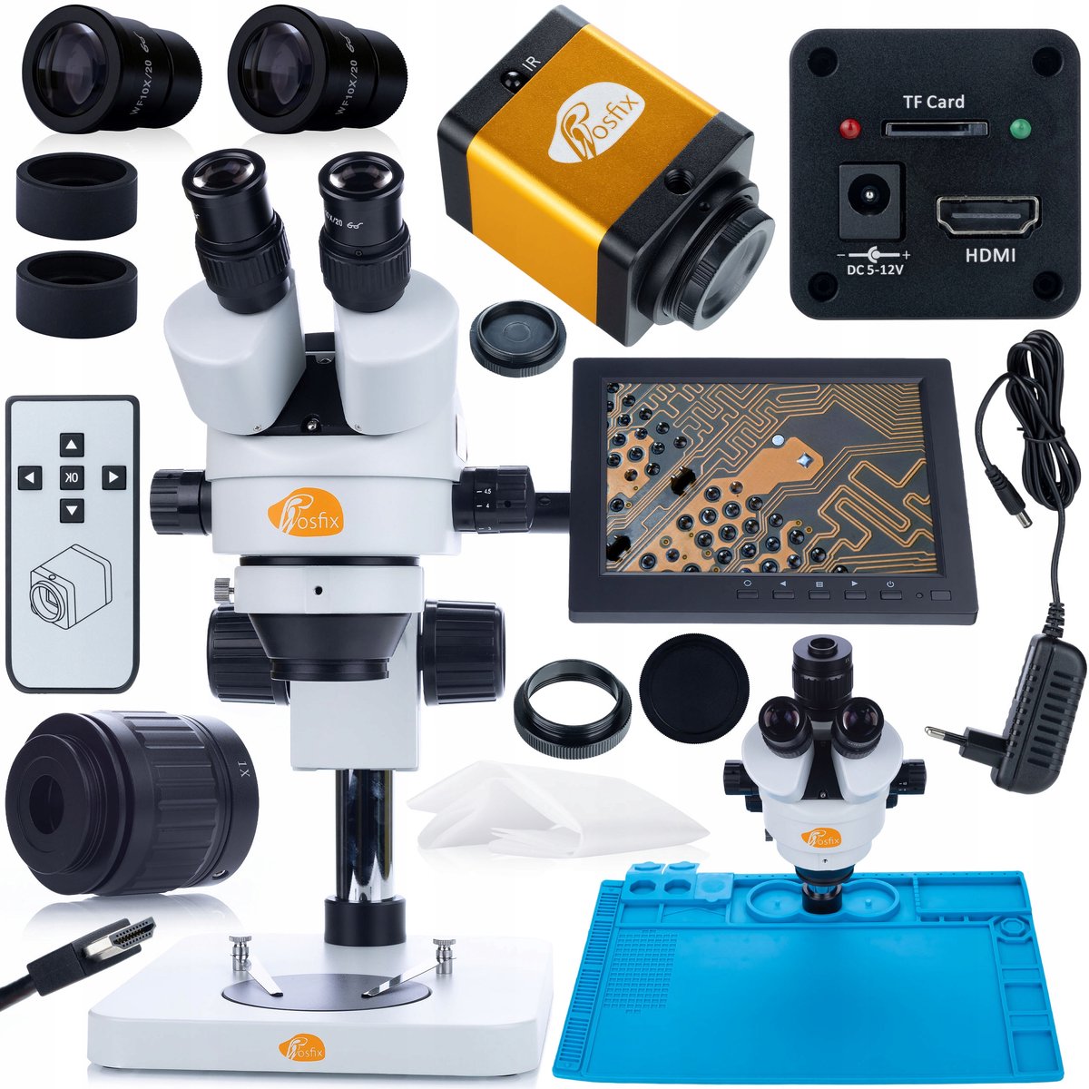 Rosfix Trinoculair Stereomicroscoop Mercury Pro MSMP-T-PS1 - 7x–45x Zoom