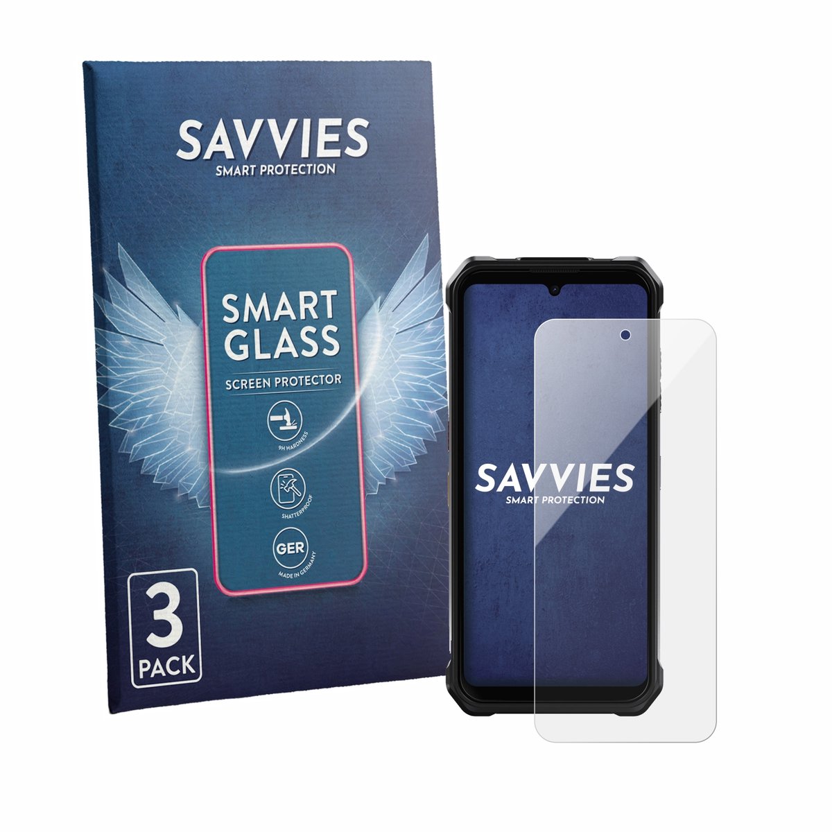 3 Stuks Savvies Screenprotector - geschikt voor Fossibot F110L - beschermfolie glas transparant