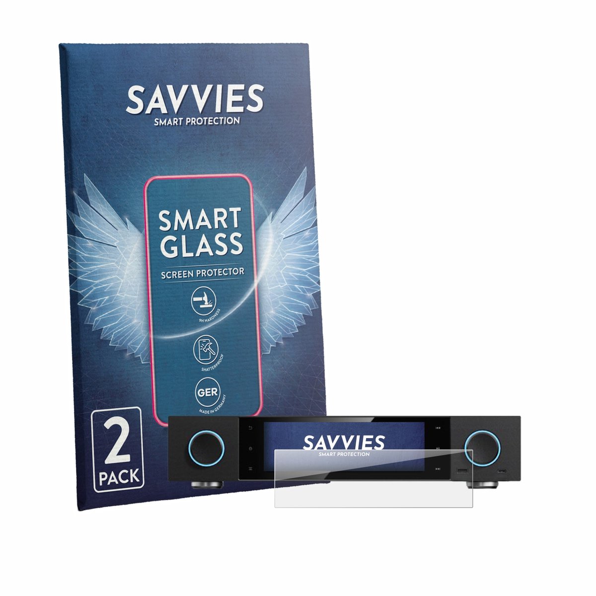 2 Stuks Savvies Screenprotector - geschikt voor FiiO S15 - beschermfolie glas transparant