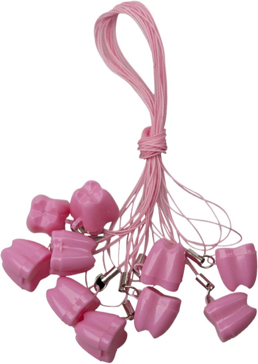 Tandendoosjes Baby - Tandhouder Aandenken - Baby Mijlpalen Vieren - Schattig Tandvormig Ontwerp - 10 stuks - Roze