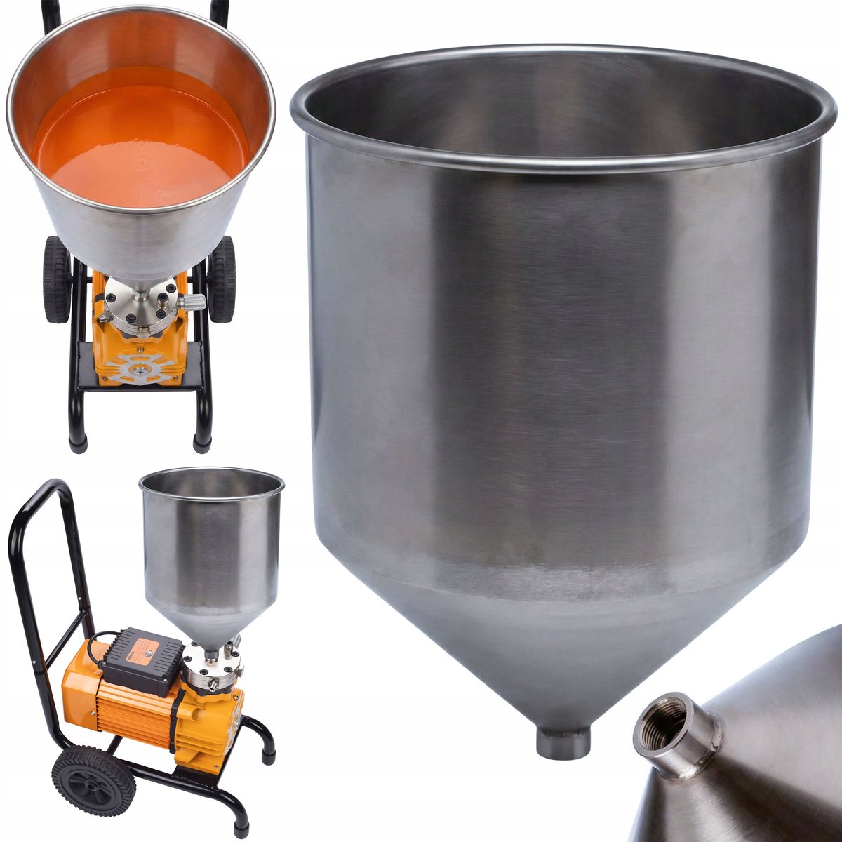 Rosfix Verfreservoir Tank - Roestvrij Staal 18 l - Solide Constructie, Eenvoudig Reiniging