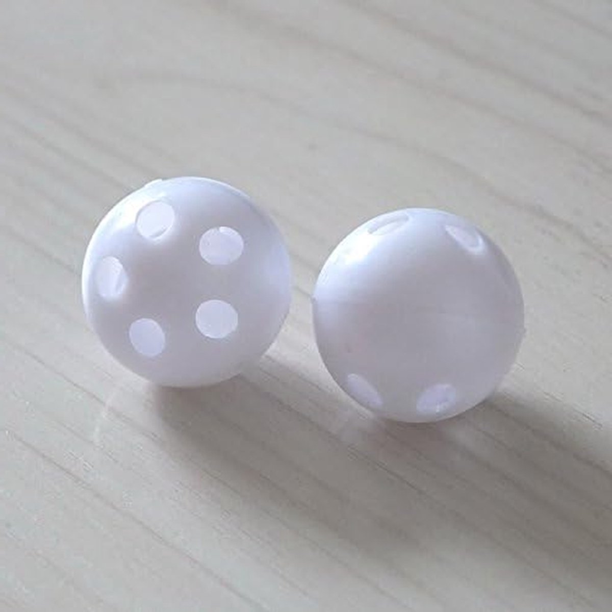 Rammelaar Inzetstukken - Piepers Vervangen - Speelgoed Repareren - Plastic Pellets - 24 mm 100 stuks - Wit