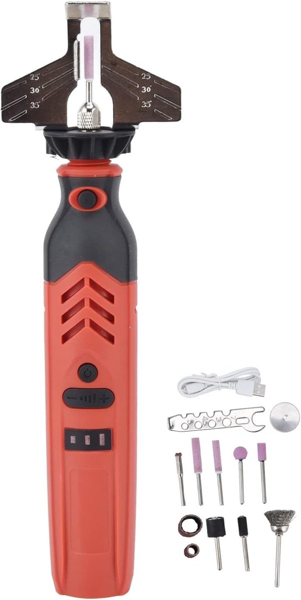 Allecto plus - Elektrische Draadloze Kettingzaagslijperset voor Buiten en Tuin