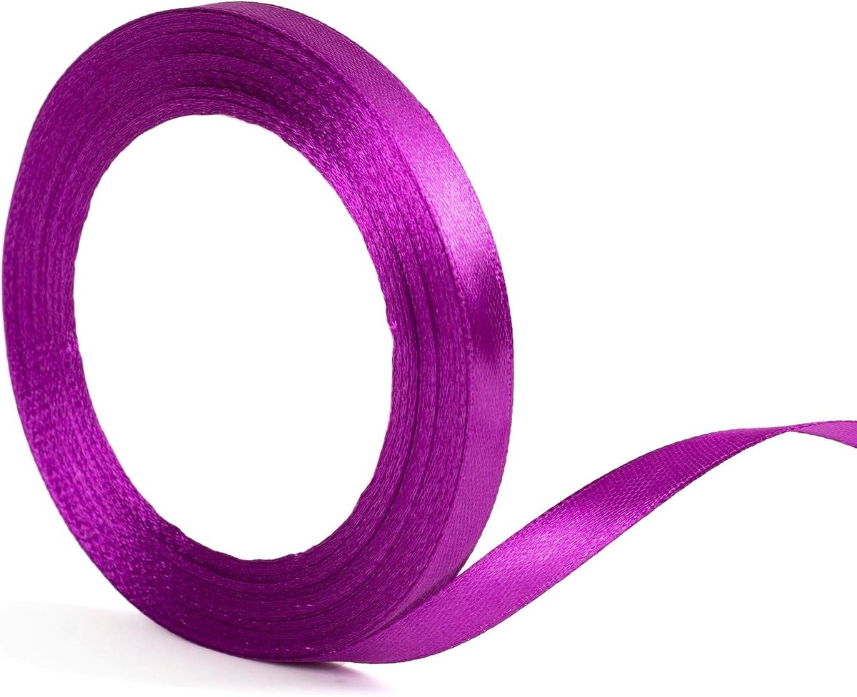 Donkerpaarse Cadeaulint van 10mm - 22m voor Halloween, Bruiloften, en Creatieve Knutselprojecten
