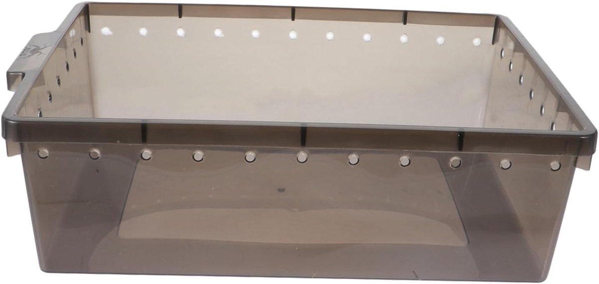 Reptielen Voerbak - Terrarium Bak - Voeren en Huisvesten - Ventilatiesysteem - Medium Formaat - Zwart
