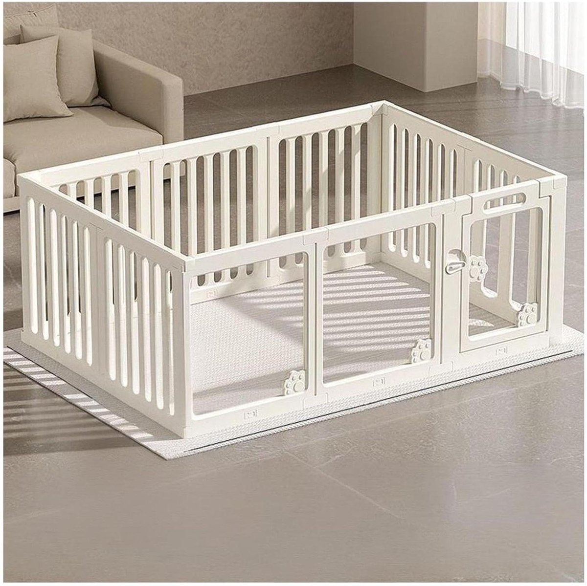 Transparante Hondenren - Hondenhek Puppyhek - Veilig Spelen - Panoramisch Zicht - 4 Panel Set - Transparant