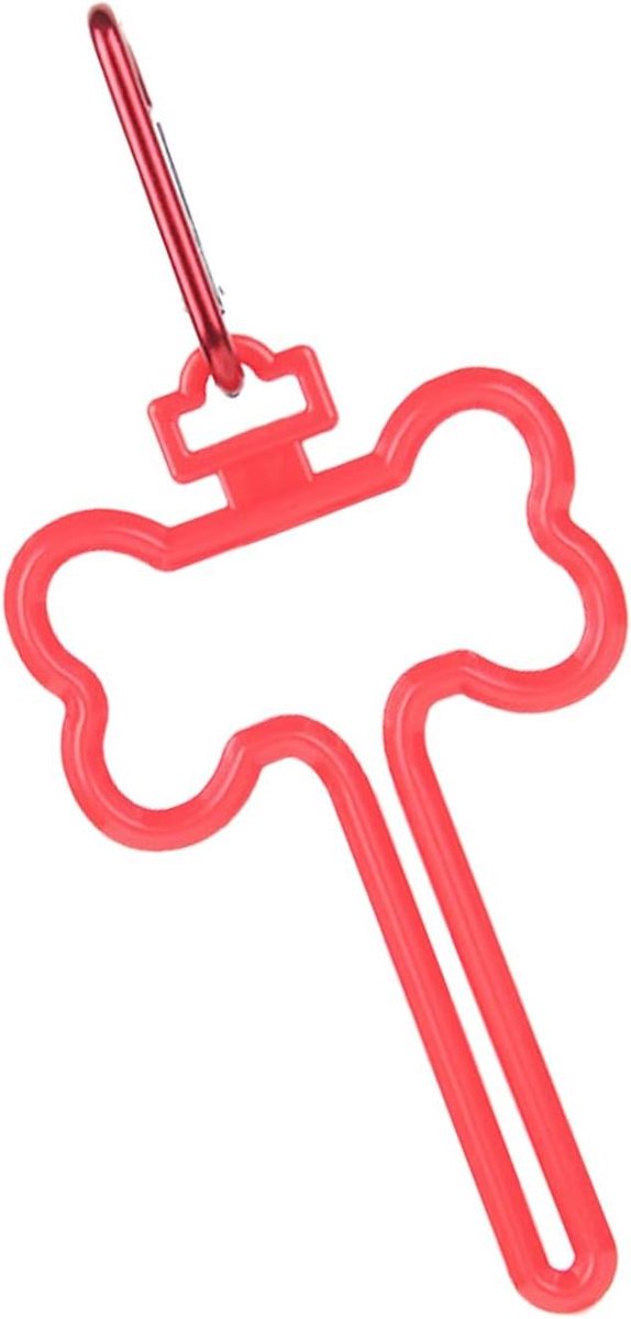 Hondenpoepzak Clip - Poepzak Houder - Hond Uitlaten - Sterke ABS Constructie - 14 x 9 cm - Rood