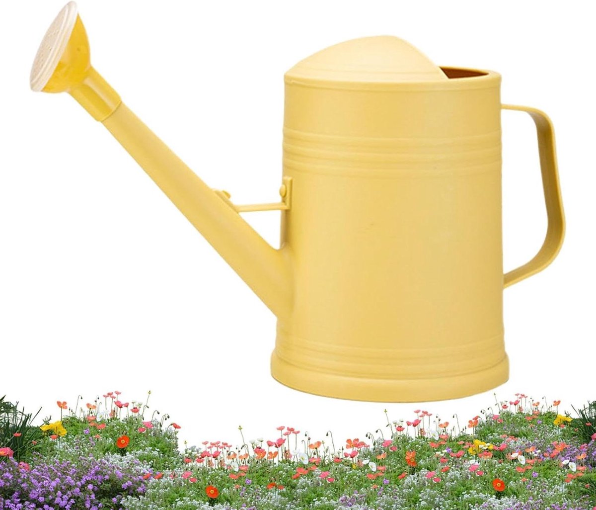 Gieter met sproeikop - Gietpot planten - Planten water geven - Ergonomisch handvat - 2 liter capaciteit - Geel