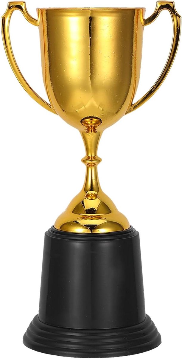 Gouden Trofee - Winnaarsbeker Prijs - Sportevenementen Prijsuitreiking - Vergulde Plastic Beker - 22 cm - Goud