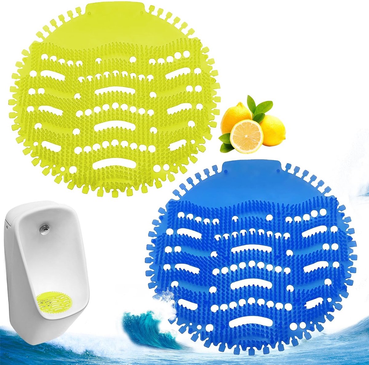 Urinal Strainer Set van 2 met Geur- en Spatbescherming voor Toiletten, Ideaal voor Gastbadkamers en Openbare Toiletten
