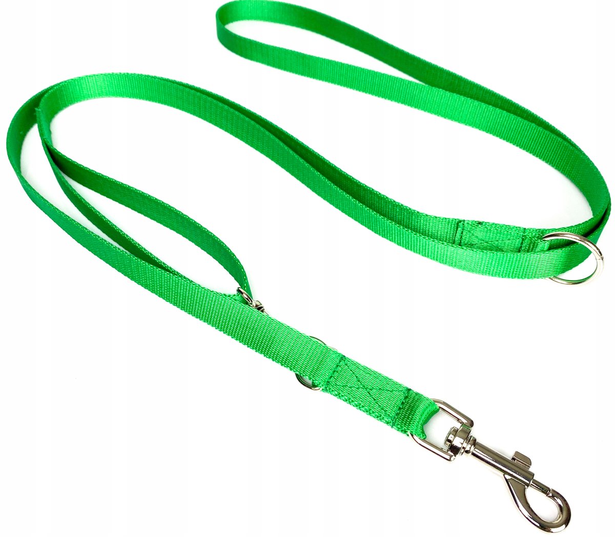 Verstelbare Hondenlijn 135-250 cm, 20 mm breed, lichtgroen