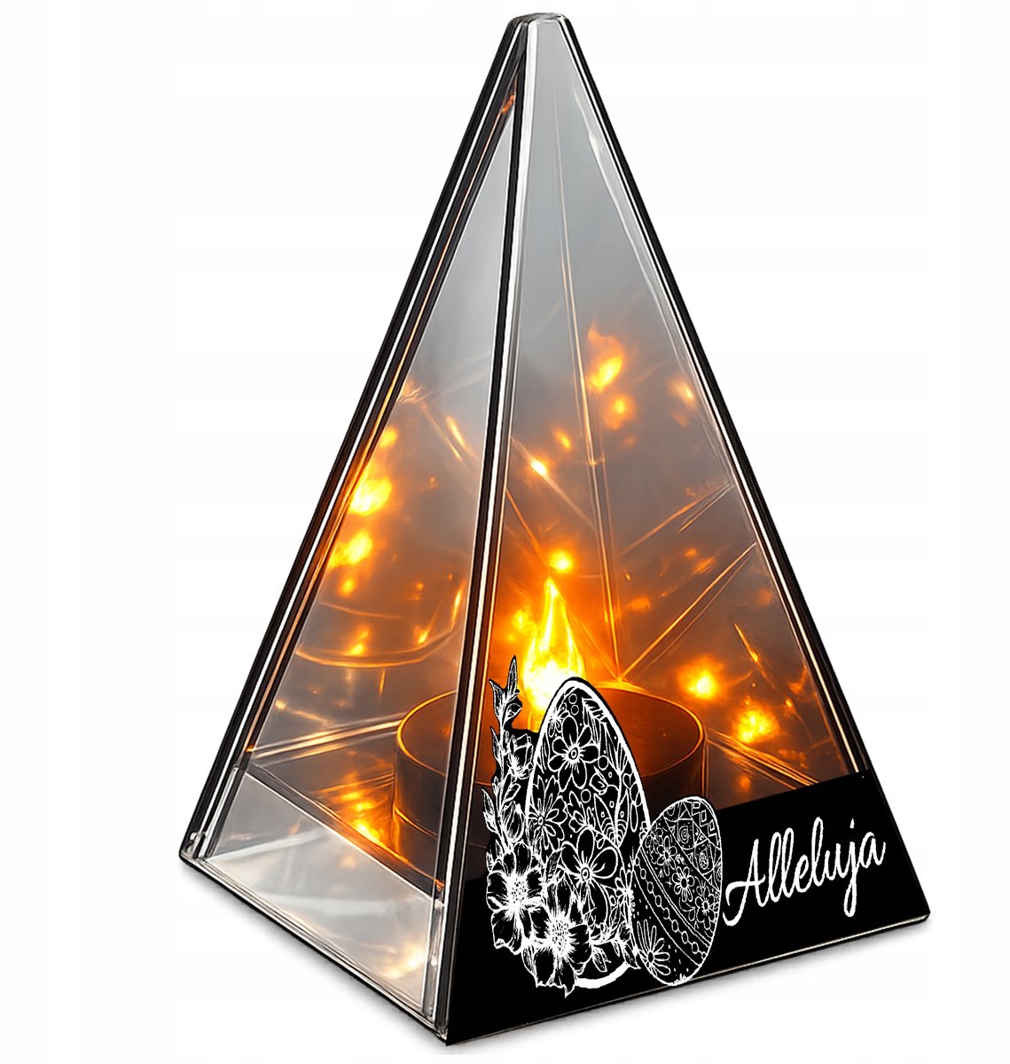 LED Grafsteen Lantaarn met Vlam Effect - Paasdecoratie
