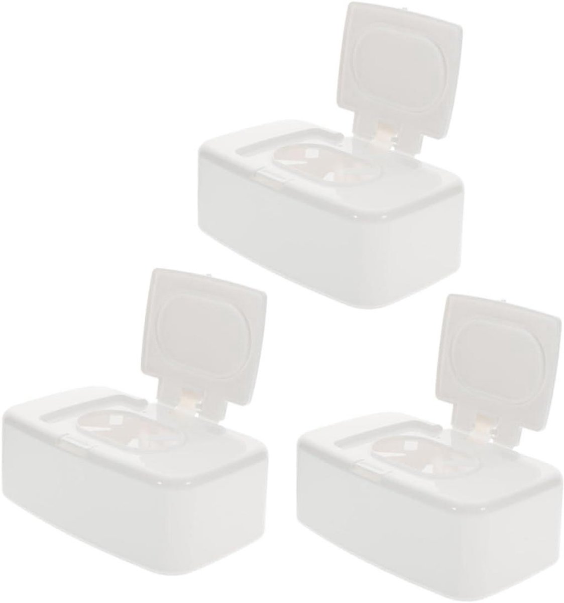 Babydoekjes Dispenser - Vochtige Doekjes Doos - Hygiënisch Babyverzorging - Draagbare Opbergdoos - 17x10.5x6cm - Wit
