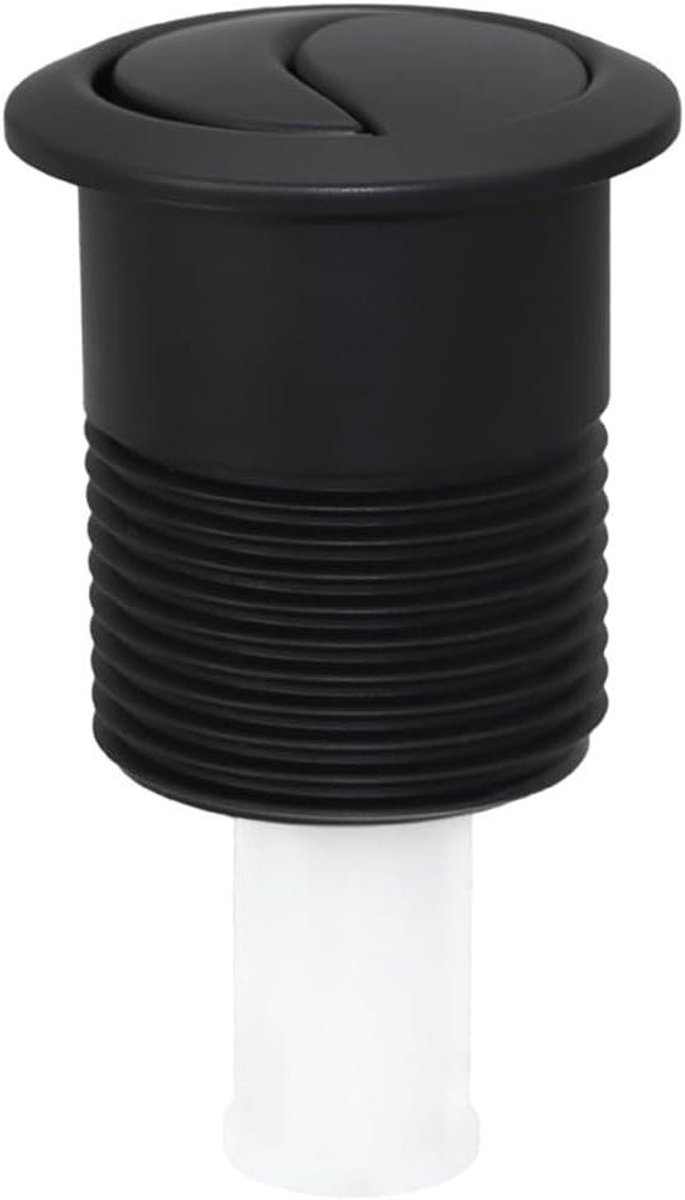 Toilet Drukknop - Spoelknop Toilet - Water Besparen - Dubbele Spoeltechnologie - 85 x 48 x 38 mm - Zwart